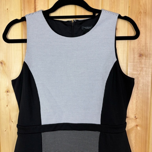 Ann Taylor Factory Dress Sz 6 Career Office Work Wear professional black white - Picture 4 of 13